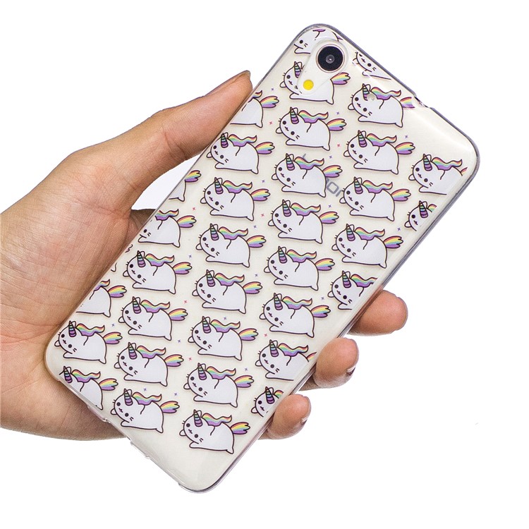 Pattern Printing IMD Soft TPU Gel Cover for Huawei Y6II / Honor 5A / Honor Holly 3 - Cute Unicorns-6