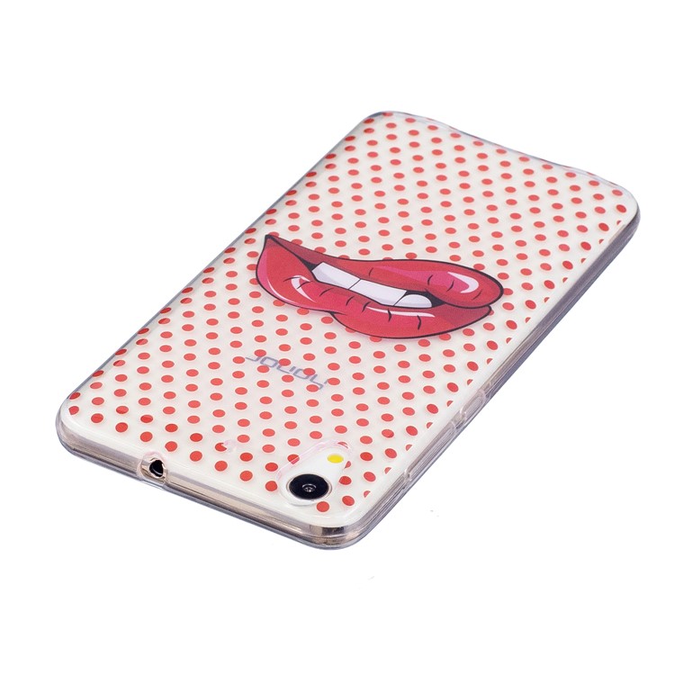 Patterned IMD Soft TPU Phone Cover for Huawei Y6II / Honor 5A / Honor Holly 3 - Red Lips-4