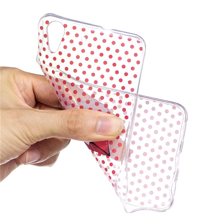 Patterned IMD Soft TPU Phone Cover for Huawei Y6II / Honor 5A / Honor Holly 3 - Red Lips-5