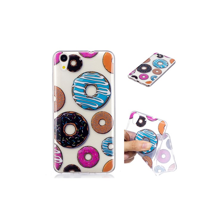 Pattern Printing IMD TPU Case Cover for Huawei Y6II / Honor 5A / Honor Holly 3 - Doughnuts-1