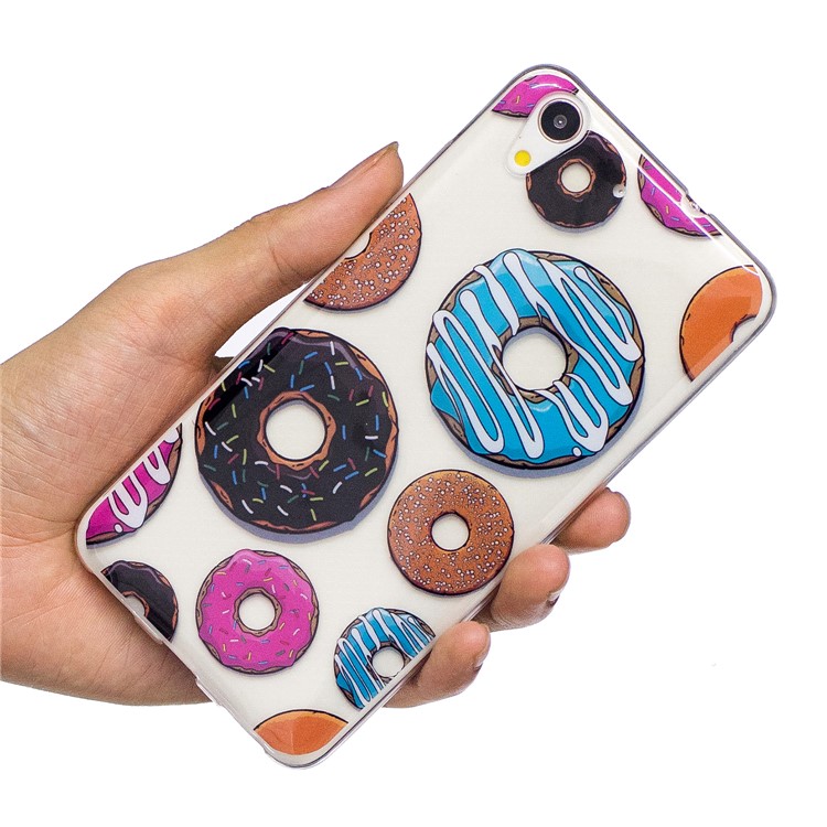 Pattern Printing IMD TPU Case Cover for Huawei Y6II / Honor 5A / Honor Holly 3 - Doughnuts-7