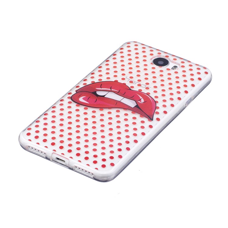 For Huawei Y5II/Y5 II/Honor 5 Pattern Printing IMD Soft TPU Back Case - Red Lips-3