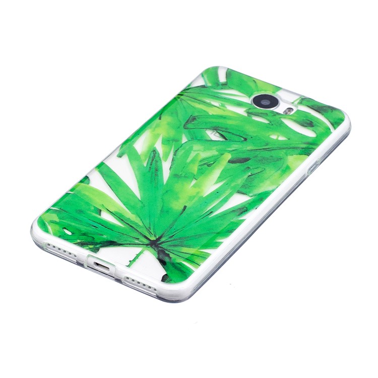 For Huawei Y5II/Y5 II/Honor 5 Pattern Printing IMD Soft TPU Back Cover - Green Leaves-3
