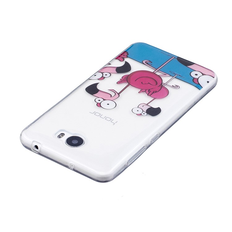 For Huawei Y5II/Y5 II/Honor 5 Pattern Printing IMD Soft TPU Back Shell - Cartoon Flamingo-4