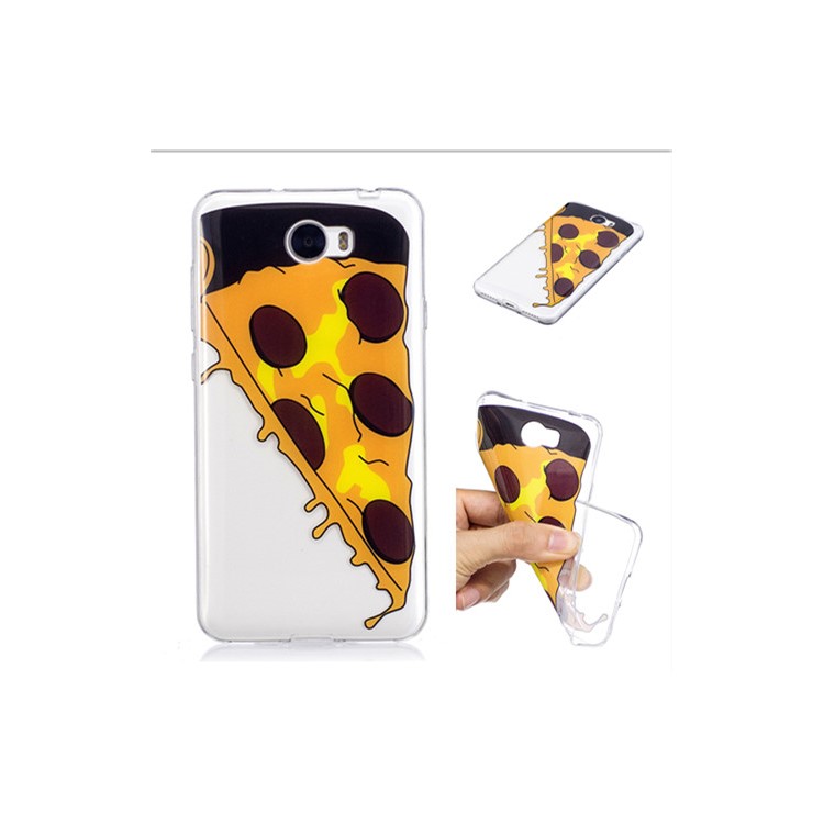 For Huawei Y5II/Y5 II/Honor 5 Patterned IMD Soft TPU Back Mobile Case - Pizza-1