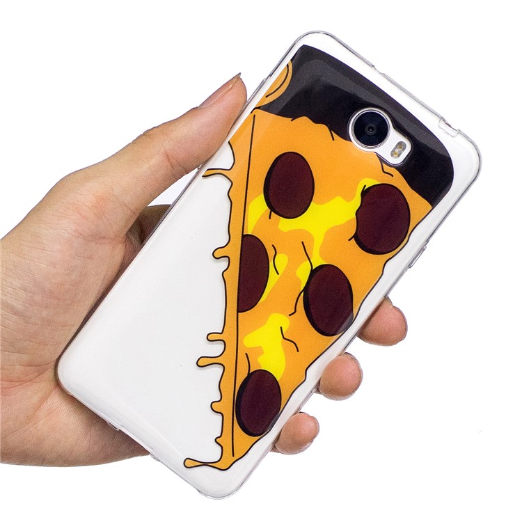 For Huawei Y5II/Y5 II/Honor 5 Patterned IMD Soft TPU Back Mobile Case - Pizza-6