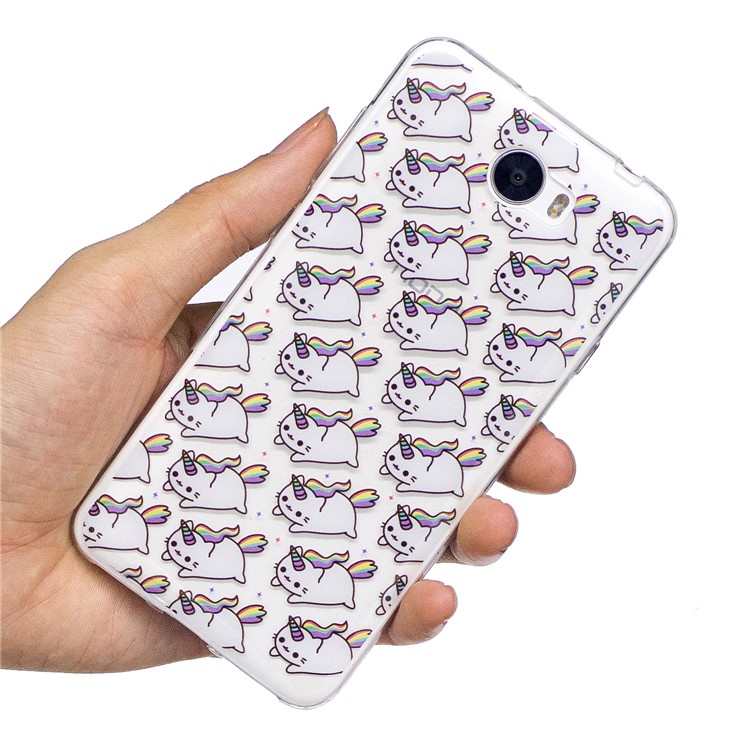 For Huawei Y5II/Y5 II/Honor 5 Pattern Printing IMD Flexible TPU Mobile Cover - Cute Unicorns-6