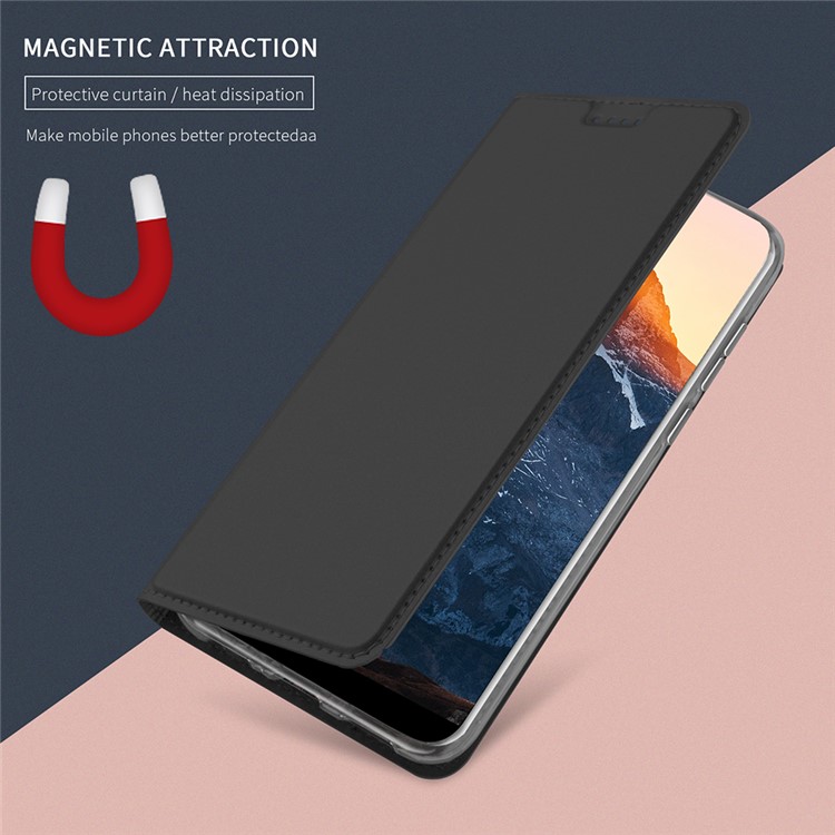 Auto-absorbed Leather Card Holder Case with Stand for Huawei P20 Lite - Black-4