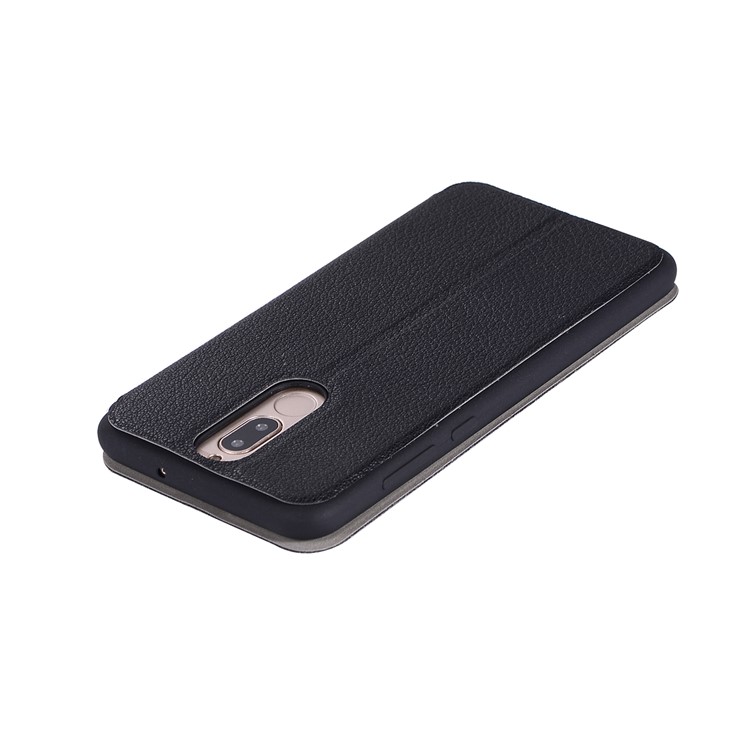 Litchi Skin Leather Stand Case with Card Slot for Huawei Mate 10 Lite / Maimang 6 / nova 2i / Honor 9i (India) - Black-11