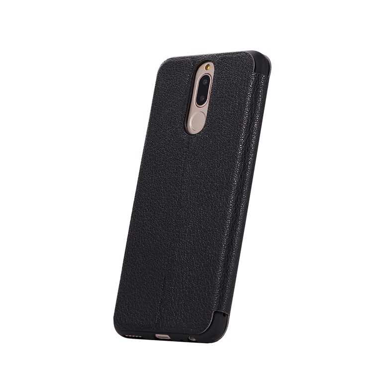 Litchi Skin Leather Stand Case with Card Slot for Huawei Mate 10 Lite / Maimang 6 / nova 2i / Honor 9i (India) - Black-5