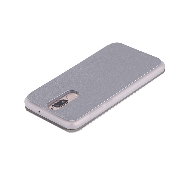 Litchi Skin Leather Stand Shell with Card Slot for Huawei Mate 10 Lite / Maimang 6 / nova 2i / Honor 9i (India) - Grey-11