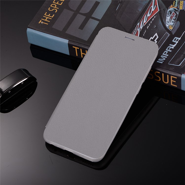 Litchi Skin Leather Stand Shell with Card Slot for Huawei Mate 10 Lite / Maimang 6 / nova 2i / Honor 9i (India) - Grey-2