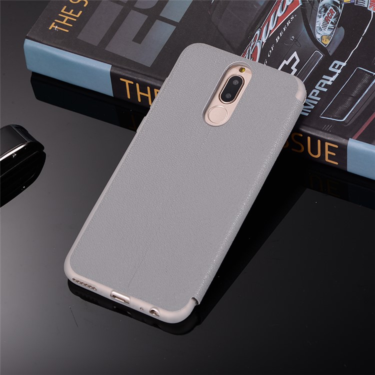 Litchi Skin Leather Stand Shell with Card Slot for Huawei Mate 10 Lite / Maimang 6 / nova 2i / Honor 9i (India) - Grey-3