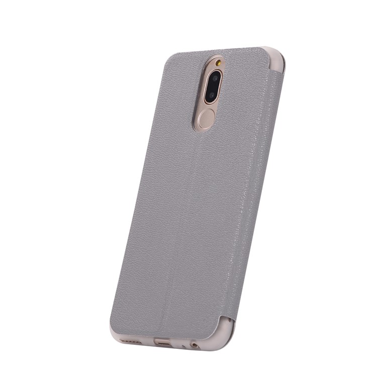 Litchi Skin Leather Stand Shell with Card Slot for Huawei Mate 10 Lite / Maimang 6 / nova 2i / Honor 9i (India) - Grey-5