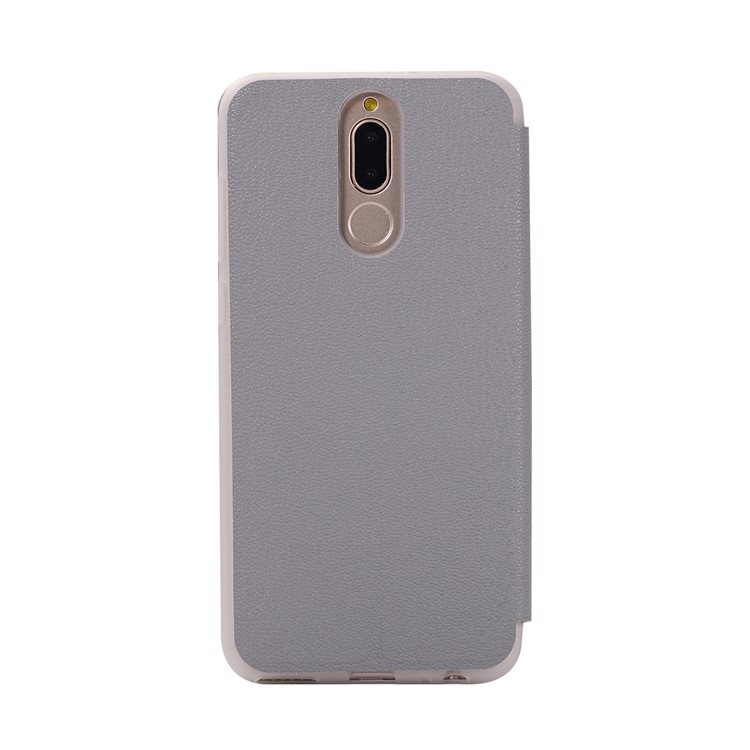 Litchi Skin Leather Stand Shell with Card Slot for Huawei Mate 10 Lite / Maimang 6 / nova 2i / Honor 9i (India) - Grey-8