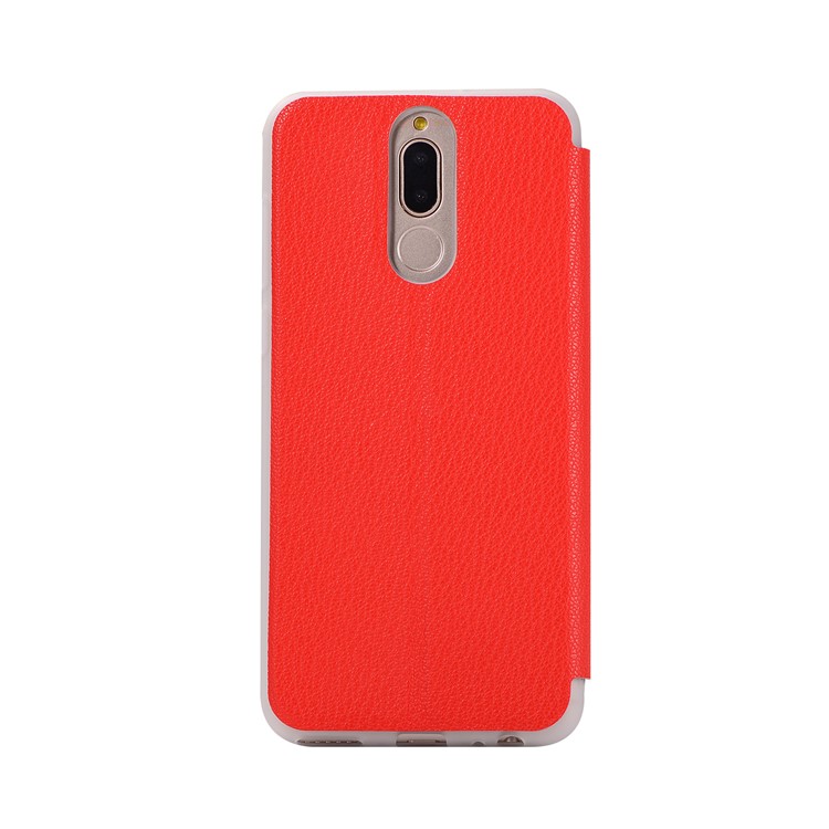 Litchi Skin PU Leather Stand Case with Card Slot for Huawei Mate 10 Lite / Maimang 6 / nova 2i / Honor 9i (India) - Red-8
