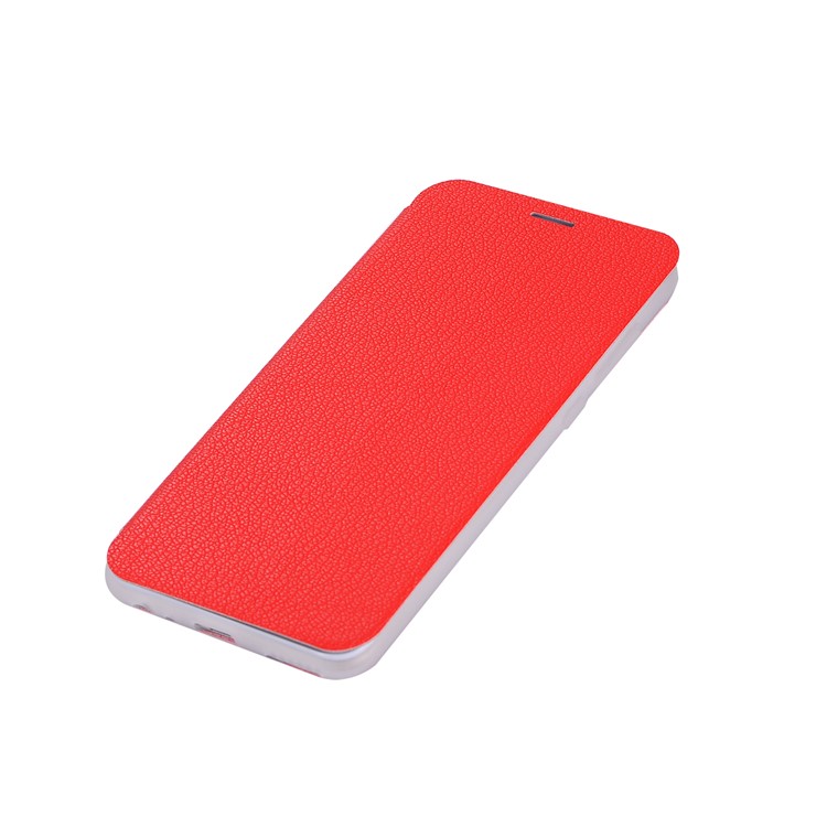 Litchi Skin PU Leather Stand Case with Card Slot for Huawei Mate 10 Lite / Maimang 6 / nova 2i / Honor 9i (India) - Red-9