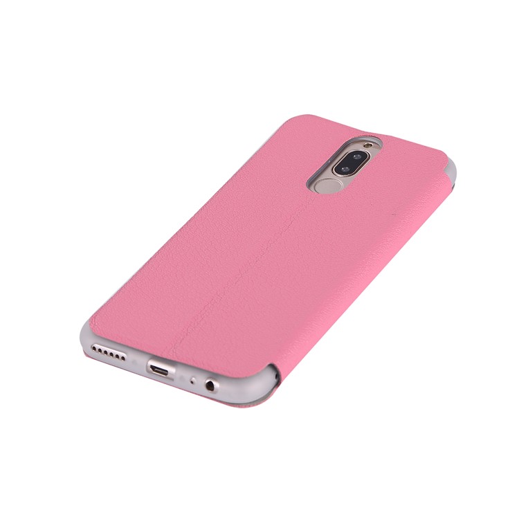 Litchi Skin Leather Card Holder Case with Stand for Huawei Mate 10 Lite / Maimang 6 / nova 2i / Honor 9i (India) - Rose-10