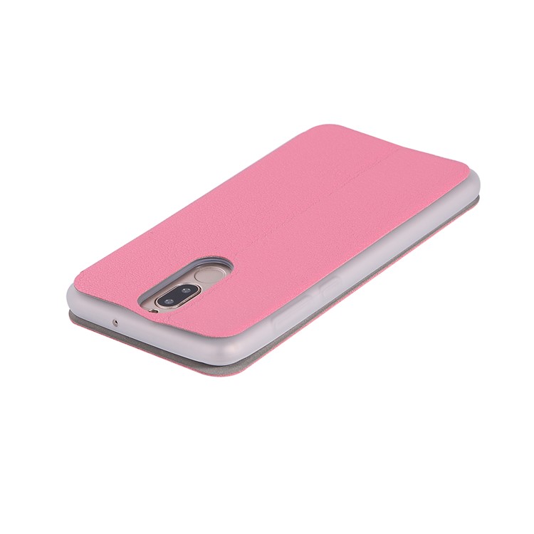 Litchi Skin Leather Card Holder Case with Stand for Huawei Mate 10 Lite / Maimang 6 / nova 2i / Honor 9i (India) - Rose-11