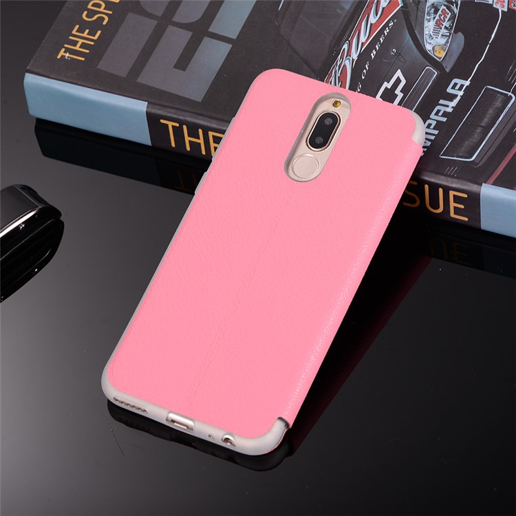 Litchi Skin Leather Card Holder Case with Stand for Huawei Mate 10 Lite / Maimang 6 / nova 2i / Honor 9i (India) - Rose-3