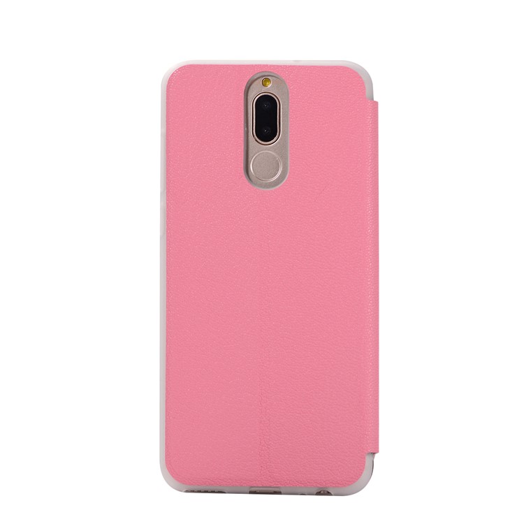 Litchi Skin Leather Card Holder Case with Stand for Huawei Mate 10 Lite / Maimang 6 / nova 2i / Honor 9i (India) - Rose-8