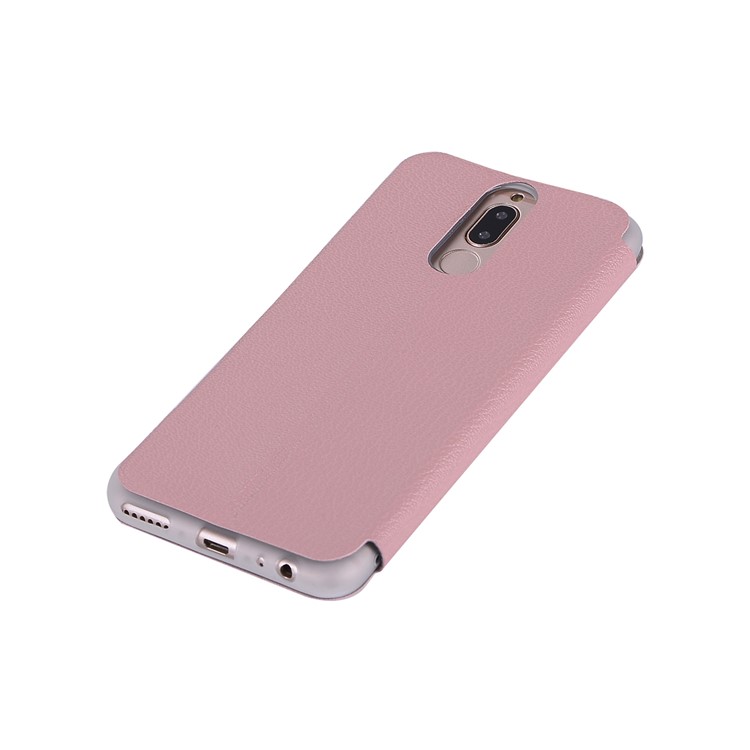 Litchi Skin Leather Card Holder Cover with Stand for Huawei Mate 10 Lite / Maimang 6 / nova 2i / Honor 9i (India) - Pink-11