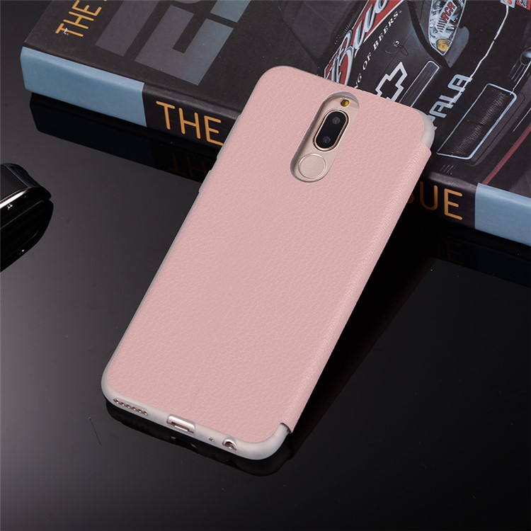 Litchi Skin Leather Card Holder Cover with Stand for Huawei Mate 10 Lite / Maimang 6 / nova 2i / Honor 9i (India) - Pink-3
