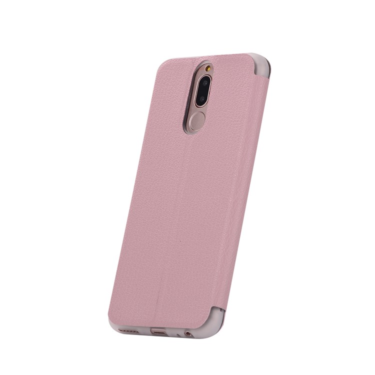 Litchi Skin Leather Card Holder Cover with Stand for Huawei Mate 10 Lite / Maimang 6 / nova 2i / Honor 9i (India) - Pink-5