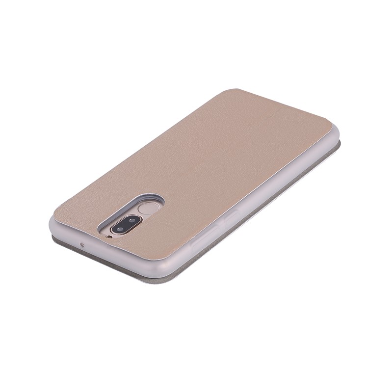 Litchi Skin Phone Leather Stand Case with Card Slot for Huawei Mate 10 Lite / Maimang 6 / nova 2i / Honor 9i (India) - Gold-11
