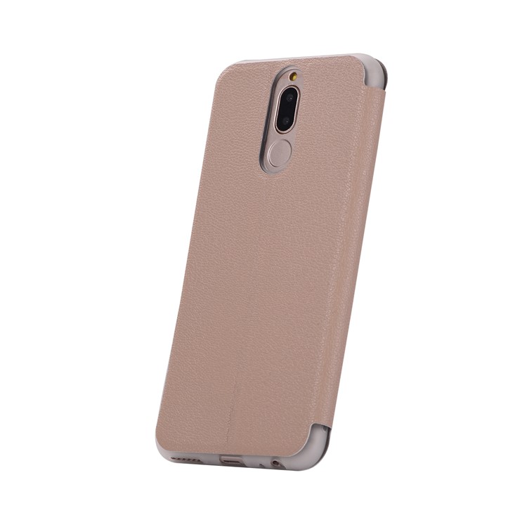 Litchi Skin Phone Leather Stand Case with Card Slot for Huawei Mate 10 Lite / Maimang 6 / nova 2i / Honor 9i (India) - Gold-5