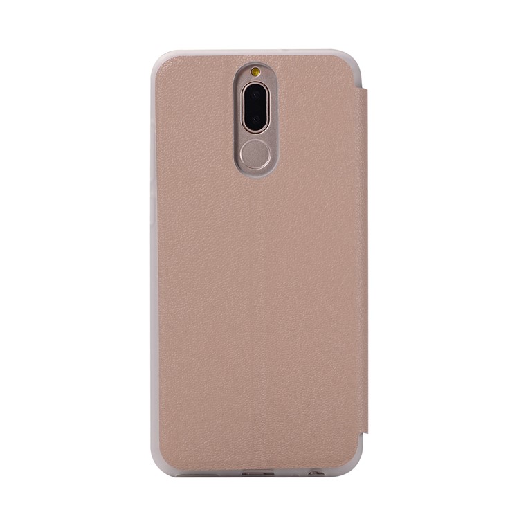 Litchi Skin Phone Leather Stand Case with Card Slot for Huawei Mate 10 Lite / Maimang 6 / nova 2i / Honor 9i (India) - Gold-8