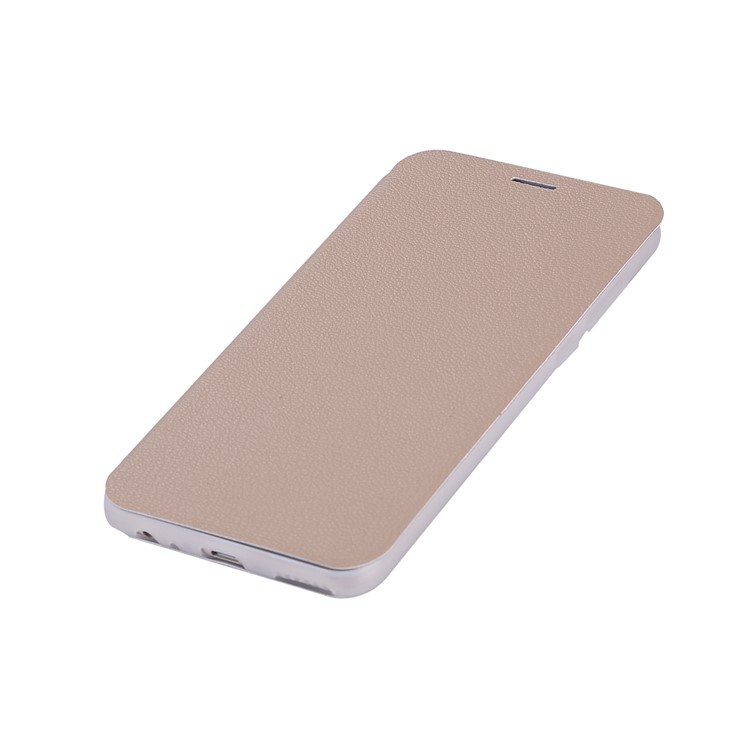 Litchi Skin Phone Leather Stand Case with Card Slot for Huawei Mate 10 Lite / Maimang 6 / nova 2i / Honor 9i (India) - Gold-9