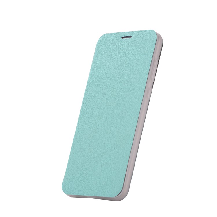 Litchi Skin Leather Flip Case with Card Slot for Huawei Mate 10 Lite / Maimang 6 / nova 2i / Honor 9i (India) - Cyan-4