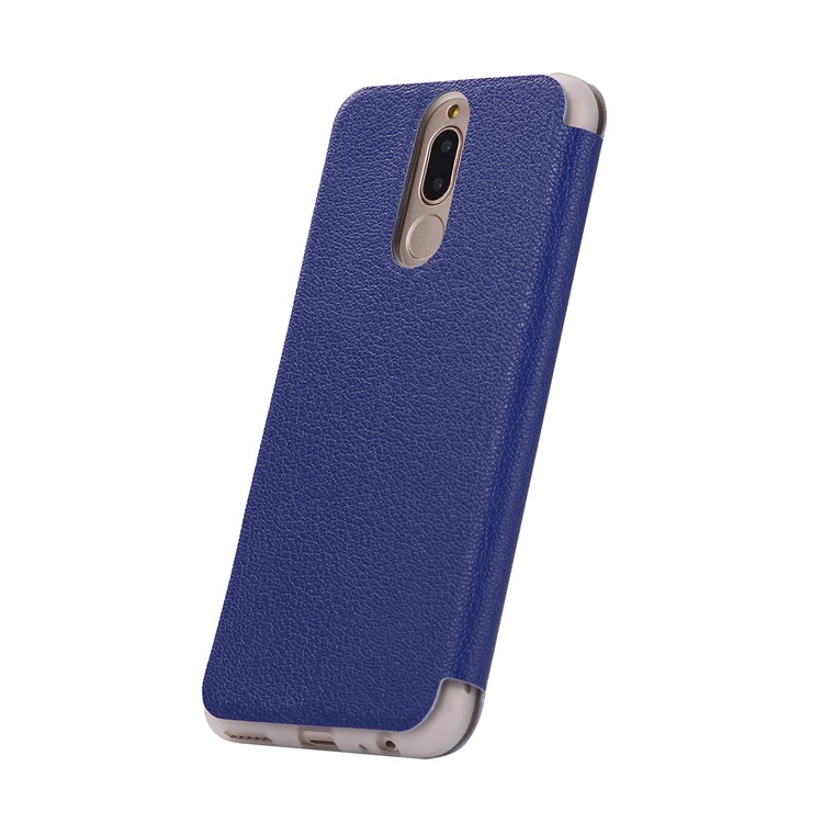Litchi Skin Leather Stand Case Cover with Card Slot for Huawei Mate 10 Lite / Maimang 6 / nova 2i / Honor 9i (India) - Dark Blue-5