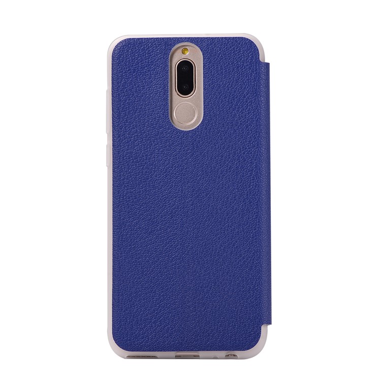 Litchi Skin Leather Stand Case Cover with Card Slot for Huawei Mate 10 Lite / Maimang 6 / nova 2i / Honor 9i (India) - Dark Blue-8