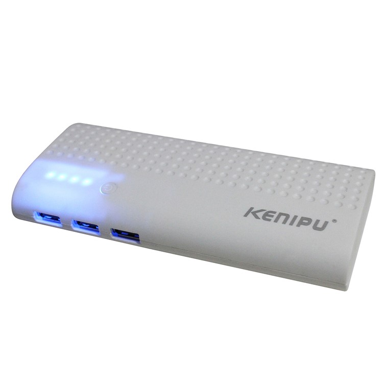 KENIPU 7500mAh Three 2.1A USB Output External Output Power Bank with LED Flashlight for iPhone iPad Samsung Huawei etc.-2
