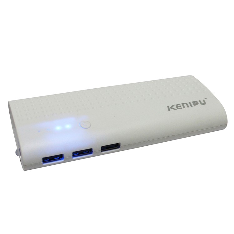 KENIPU 7500mAh Three 2.1A USB Output External Output Power Bank with LED Flashlight for iPhone iPad Samsung Huawei etc.-3