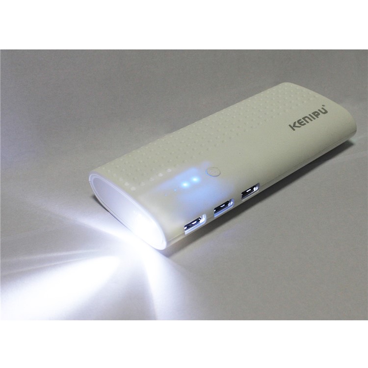 KENIPU 7500mAh Three 2.1A USB Output External Output Power Bank with LED Flashlight for iPhone iPad Samsung Huawei etc.-5