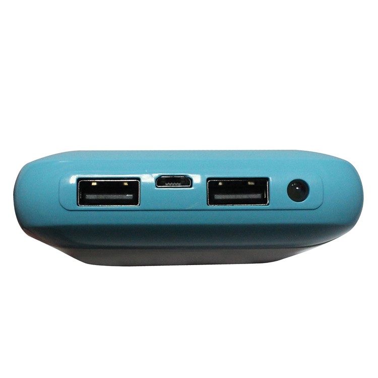 KENIPU Portable Dual USB 6000mAh Power Bank with LED Light for iPhone Samsung Huawei - White + Blue-8