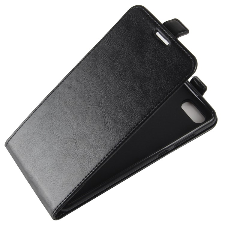 Crazy Horse Texture Vertical Flip Card Holder Leather Case for Huawei nova 2s - Black-4