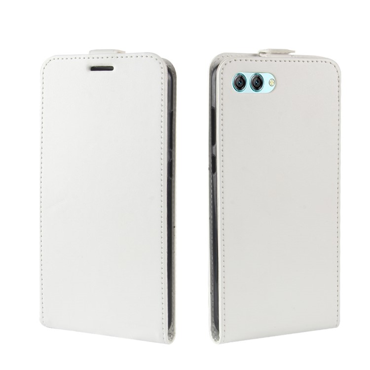Crazy Horse Texture Vertical Flip Card Holder Leather Cover for Huawei nova 2s - White-2