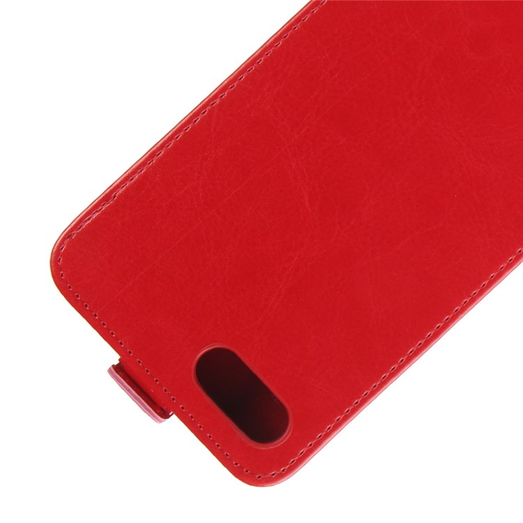Crazy Horse Texture Vertical Flip Card Holder Leather Shell for Huawei nova 2s - Red-3