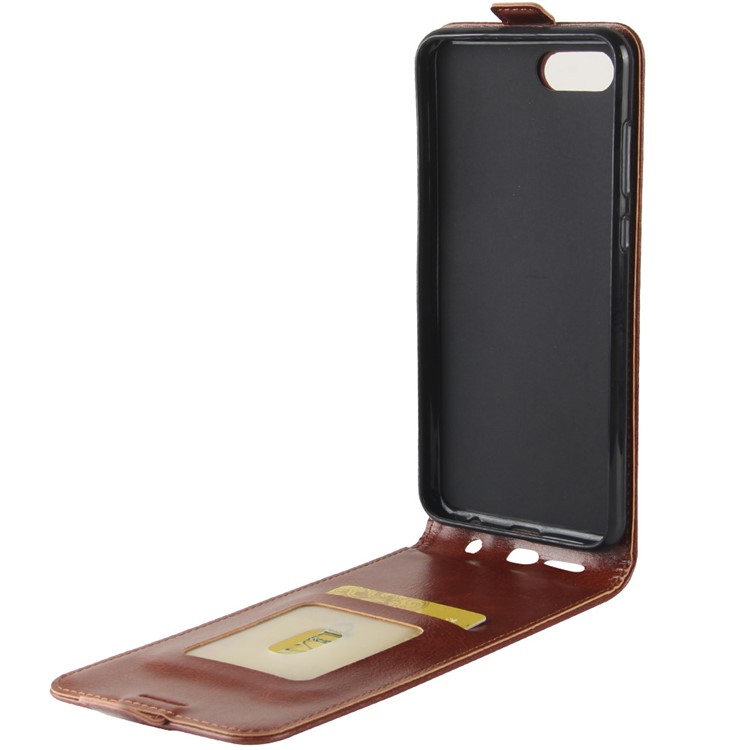 Crazy Horse Texture Vertical Flip PU Leather Mobile Phone Case for Huawei nova 2s - Brown-5