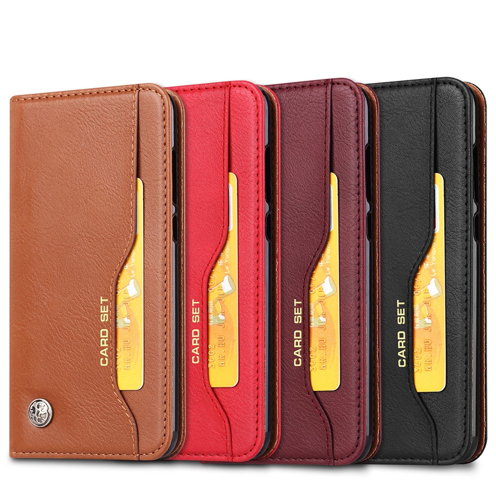 Auto-absorbed Leather Wallet Stand Case for Huawei Honor 9 Lite / Honor 9 Youth Edition - Black-5