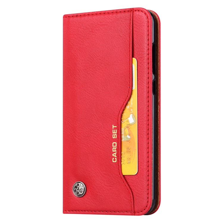 Auto-absorbed Leather Wallet Stand Cover for Huawei Honor 9 Lite / Honor 9 Youth Edition - Red-3
