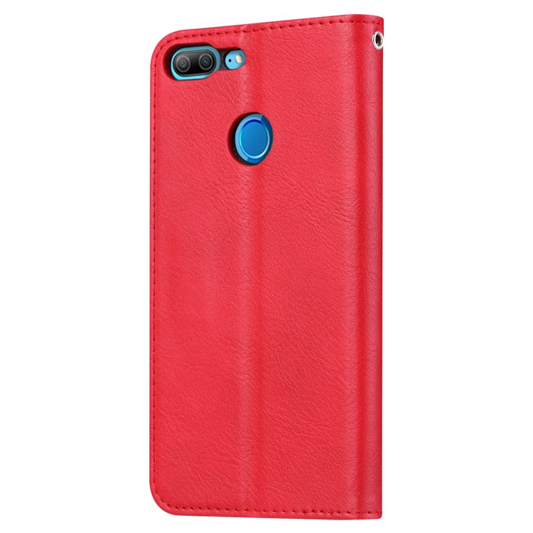 Auto-absorbed Leather Wallet Stand Cover for Huawei Honor 9 Lite / Honor 9 Youth Edition - Red-4