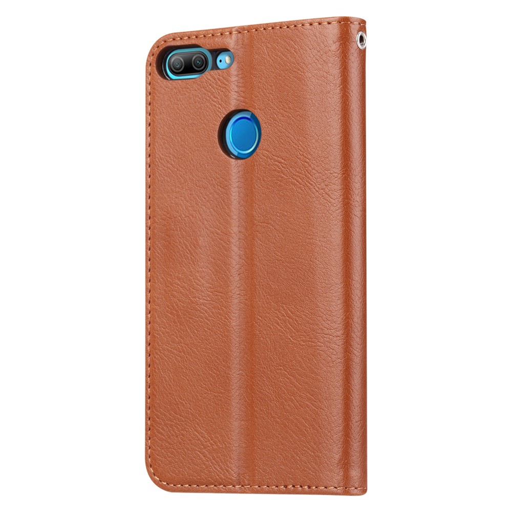 Auto-absorbed Leather Wallet Mobile Case for Huawei Honor 9 Lite / Honor 9 Youth Edition - Brown-4