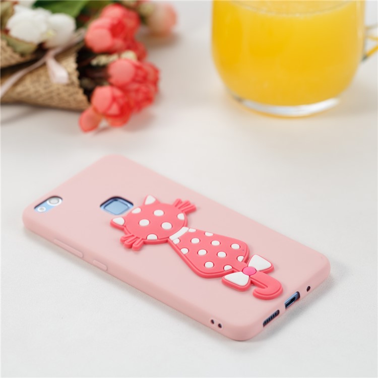 Adorable 3D Cat Pattern TPU Protection Cover Case for Huawei P10 Lite - Pink-4