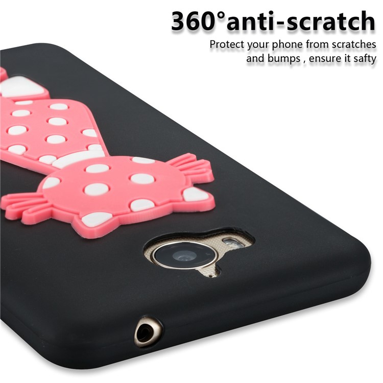 For Huawei Y6 (2017)/Y5 (2017) Adorable 3D Cat Soft TPU Mobile Case - Black-5