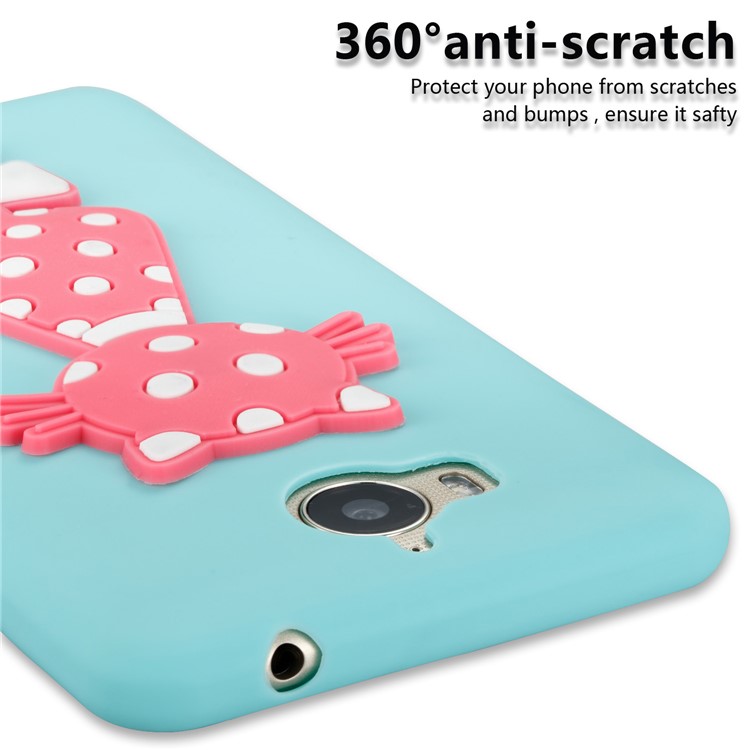 For Huawei Y6 (2017)/Y5 (2017) Adorable 3D Cat Soft TPU Mobile Phone Case - Baby Blue-5